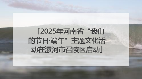 2025年河南省“我们的节日·端午”主题文化活动在漯河市召陵区启动