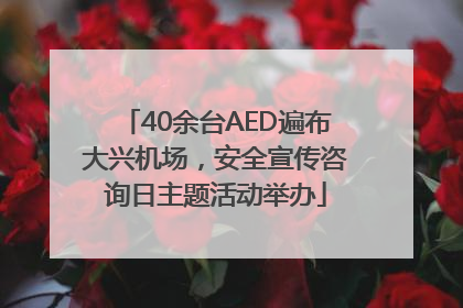 40余台AED遍布大兴机场，安全宣传咨询日主题活动举办