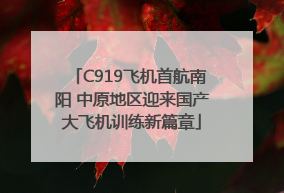C919飞机首航南阳 中原地区迎来国产大飞机训练新篇章